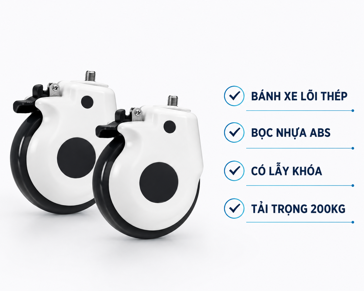 Bánh xe kép có khóa của giường điện GBM-091EC